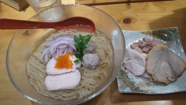 「【限定】渡り蟹の濃厚冷し麺¥950+白飯小¥100-」@焼きあご塩らー麺 たかはし 上野店の写真