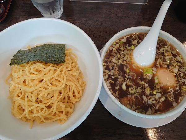 「つけめん(麺少なめ、煮玉子、850円)」@弘前軒の写真