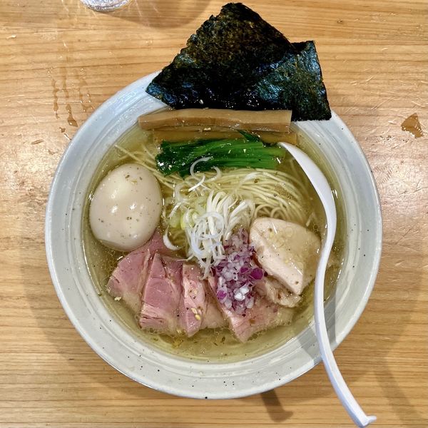 「特製らぁ麺 塩 ＋ アサヒドライゼロ」@麺屋 さくら井の写真
