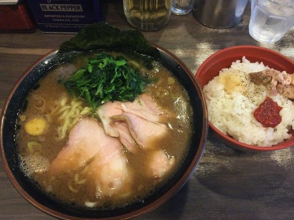 「ラーメン+小ライス（¥800+120）」@神田ラーメン わいず 神田本店の写真