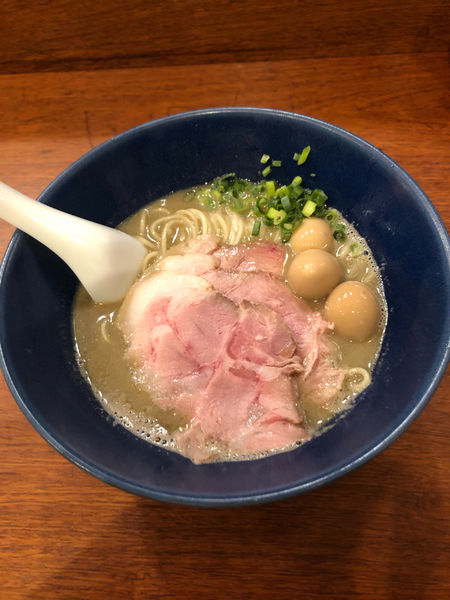 「渡り蟹蕎麦　うずら　ホタテの和え玉」@麺処 にぼし香 横浜店の写真