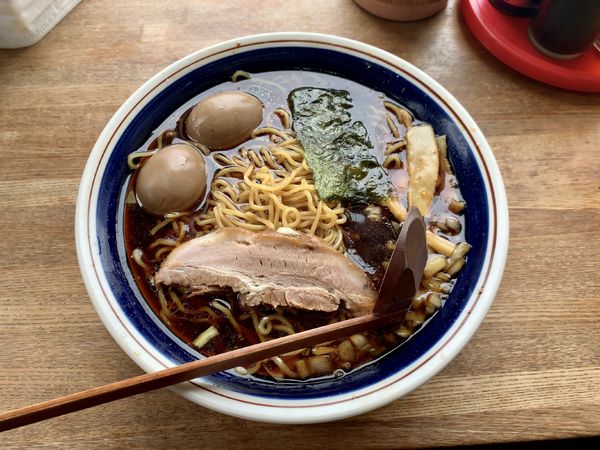 「ばくだん　らあぁめん 830円＋大盛り 160円」@炭火らあぁめんいちの写真