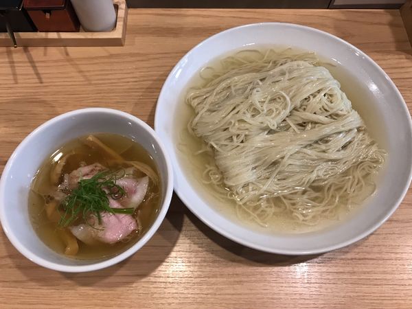 「塩つけ麺 1,100円、大盛り130円」@らーめんMAIKAGURAの写真