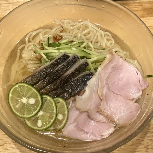 「【限定】炙り〆サバ冷やし塩そば」@福島壱麺の写真