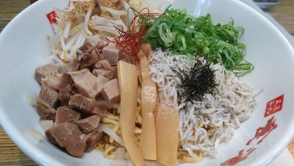 「瀬戸内の風味漂う油そば（限定1000円）」@東京ラーメンショーセレクション 極み麺「尾道ラーメン 喰海」の写真