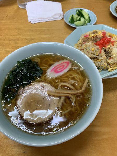 「チャーハンとラーメン 750円」@来々店 新開店の写真
