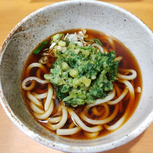 「春菊天（￥350）」@そば・うどん自家製麺 まる美の写真