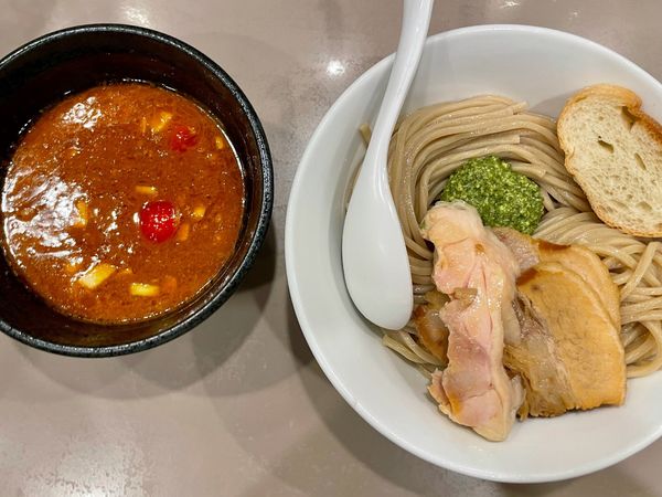 「海老トマトつけ麺肉増し」@つけ麺 五ノ神製作所の写真