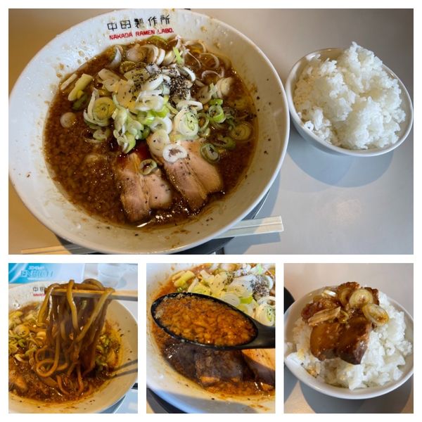 「背脂ブラック 750円・ライス 50円」@中田製作所の写真