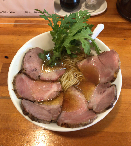 「地鶏醤油+炭火焼チャーシュー増し（1300円）」@極汁美麺 umamiの写真