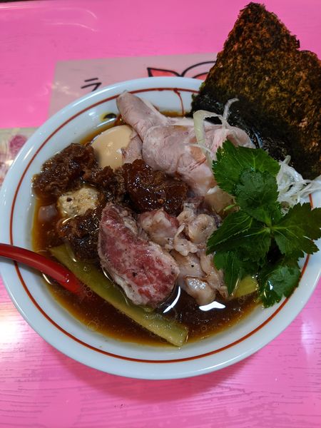 「【限定】凛々しい特製馬カルビ×馬スジ煮込み中華ソバ」@らーめん凛々の写真