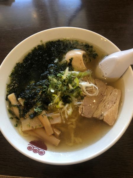 「のり塩ラーメン（煮卵トッピング）」@麺屋かなたの写真