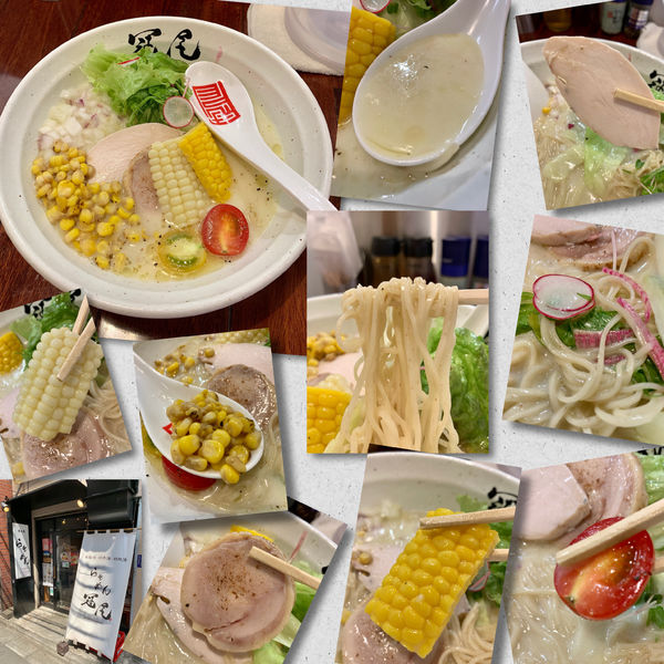 「【8月金土日限定】とうもろこしの冷やし鶏白湯らぁめん1000」@らぁめん冠尾 恵比寿西店の写真