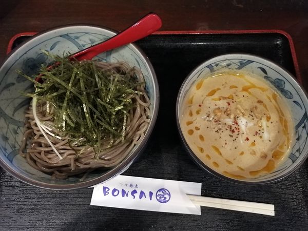 「ごまだれつけ鶏そば　　中盛　　800円」@つけ蕎麦BONSAIの写真
