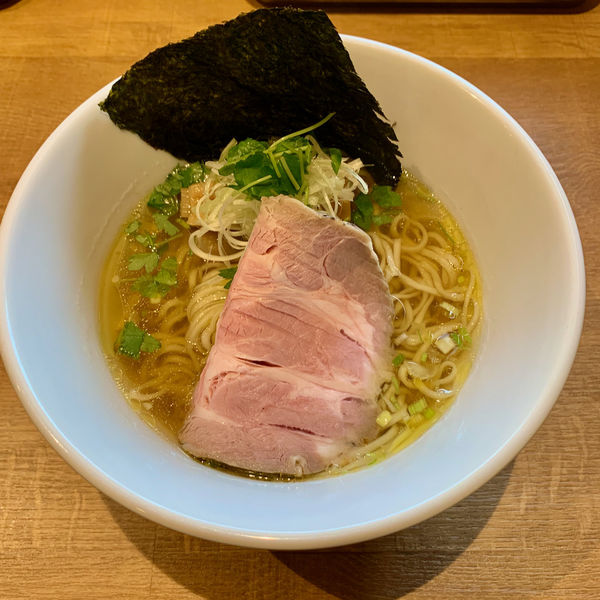 豚牛清湯（鶏白湯チーズつけ麺・追いパン付と肉そぼろ丼も少々）