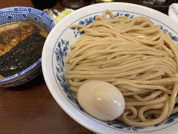 「味玉つけ麺（大盛り）・ネギ増し」@次念序の写真