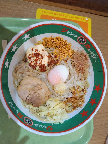 「まぜそば（800円）」@ジャンクガレッジ イオンレイクタウンmori店の写真