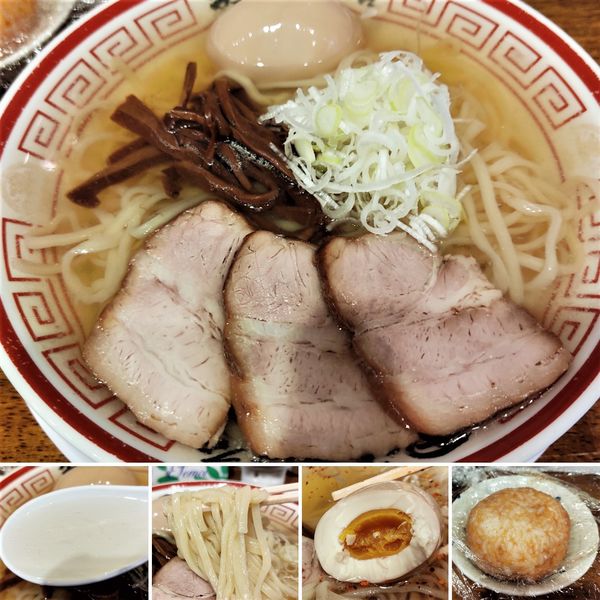 「冷やかけ中華そば(夏限定)＋味玉＋みそおにぎり＝1130円」@田中そば店 浅草店の写真