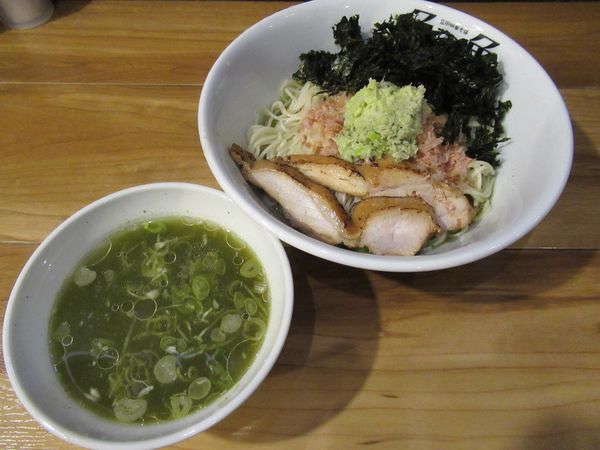 「【限定】冷やしワサビ茶つけ麺（1,200円）」@立川中華そば とと ホンテンの写真