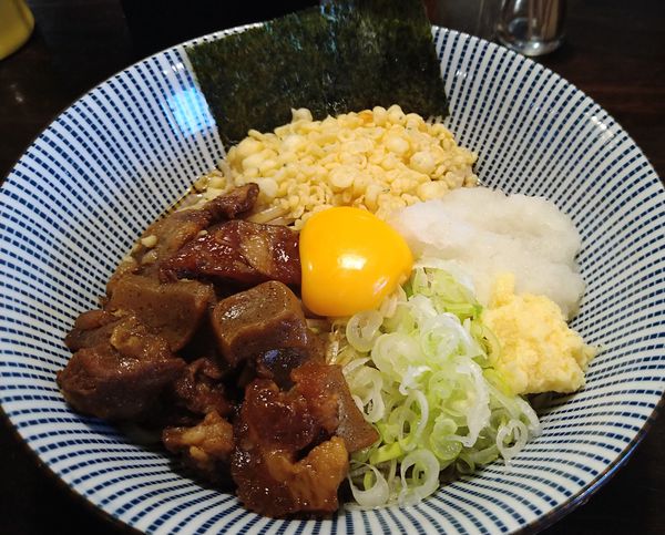「【限定】牛すじぶっかけ麺 ￥900」@らーめん こてつの写真