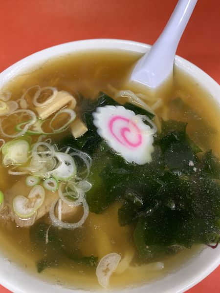 「ラーメン　600円」@手打ちらーめん 天狗の写真