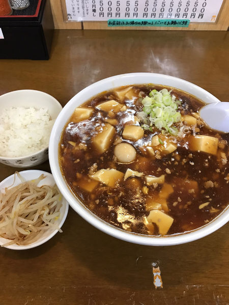 「トーフラーメン(大盛)＋半ライス」@トーフラーメン幸楊の写真