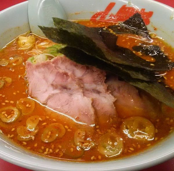 「辛味噌チャーシュー麺」@山岡家 狭山店の写真