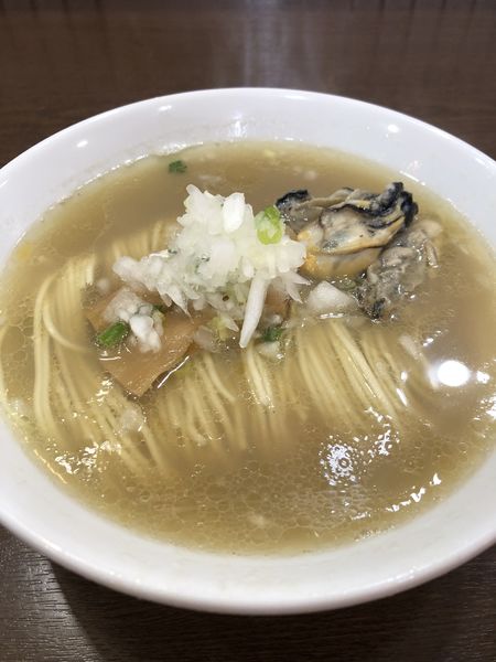 「牡蠣そば900円➕和えそば250円」@中華そばイデタの写真