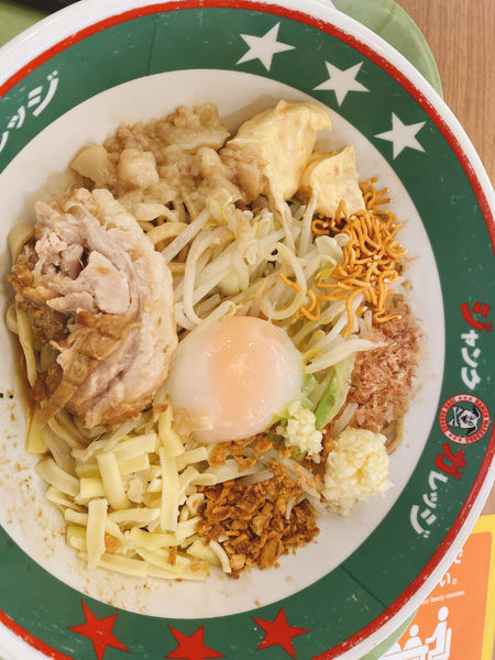 「まぜそば」@ジャンクガレッジ イオンレイクタウンmori店の写真