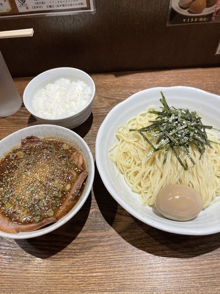 「特製つけ麺、半ごはん」@中華そば うめやの写真