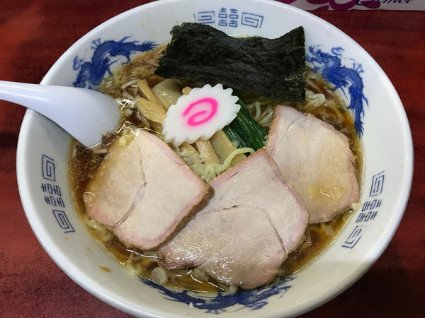 「中華そば大盛固め950円」@白河中華そばの写真