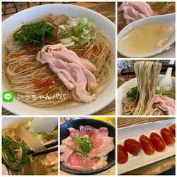 限定）梅干し冷やしそば 750円 レア豚丼 250円