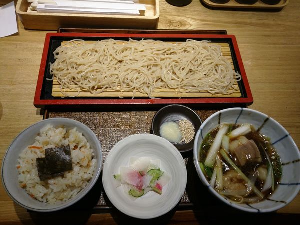 「青唐と和牛ホルモンのつけそば（1,040円）」@そば道 西のはなれの写真