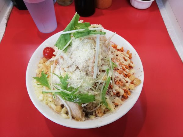 「冷やし中華、少なめ200g、シーザートッピング」@千里眼の写真