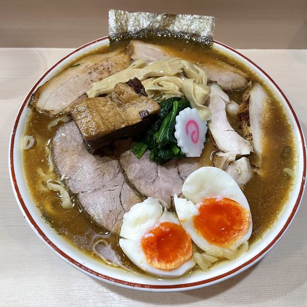 「【限定C】生姜味噌らーめん肉増し＋大盛W」@手揉み中華そば 中村の写真