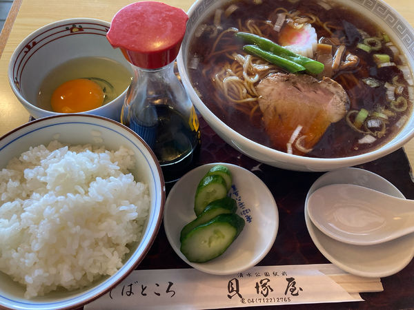「らーめん定食」@そばところ 貝塚屋の写真