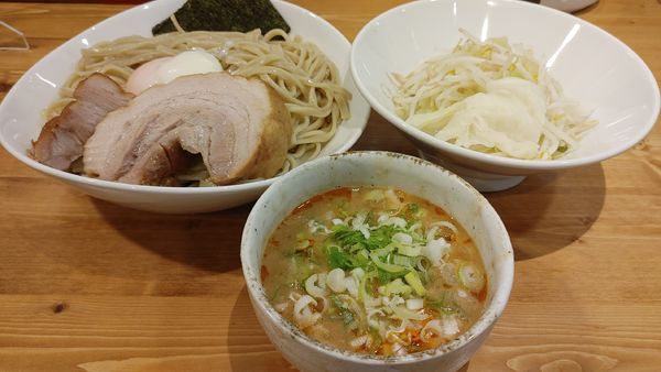 「つけ麺醤油・麺特盛券・のり（ネギマシマシ）￥１２７０」@ちばから 蒲田店の写真