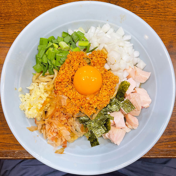 「まぜそば（にんにく）」@自家製麺 酉 secondの写真