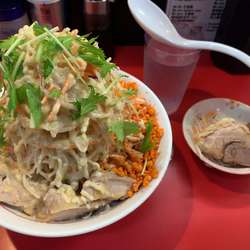 冷やし中華300g（豚一枚追加、全マシ）