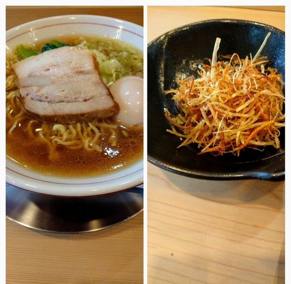 「味玉ラーメン＋揚げネギmix」@中華そば すばる食堂の写真