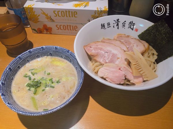 「蒸し鶏濃厚つけ麺」@麺匠 清兵衛の写真