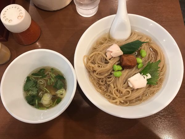 「【期間限定】羅臼昆布と浅利のつけそば 900円」@中華そば 七麺鳥の写真