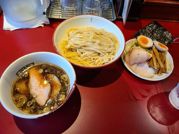 「つけ麺中盛+えにしトッピング」@戸越らーめん えにしの写真