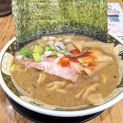 すごい煮干ラーメン(中盛･いったん麺半分･麺硬)₊駒ネギ･海