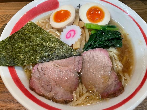「中華そば煮玉子(800円)」@青竹平打ち中華そば 麺壱吉兆の写真