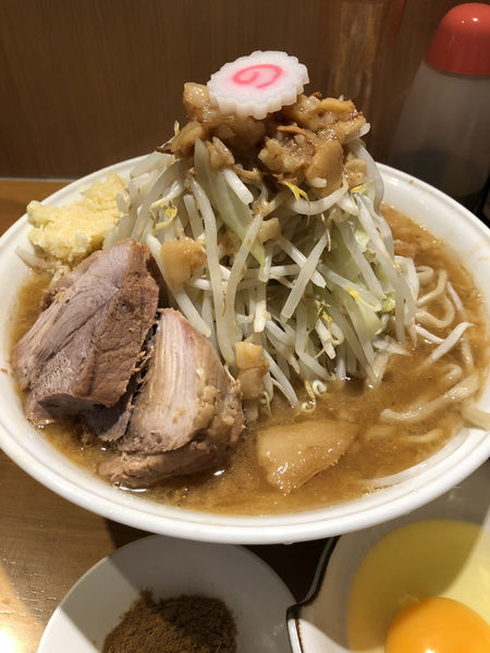 「ラーメン(大)+生たまご+魚粉+ナシナシ」@麺屋 神工の写真