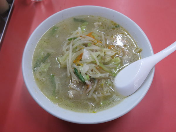 「タンメン＋餃子3ヶ＋半ライス：730円」@中華キラクの写真