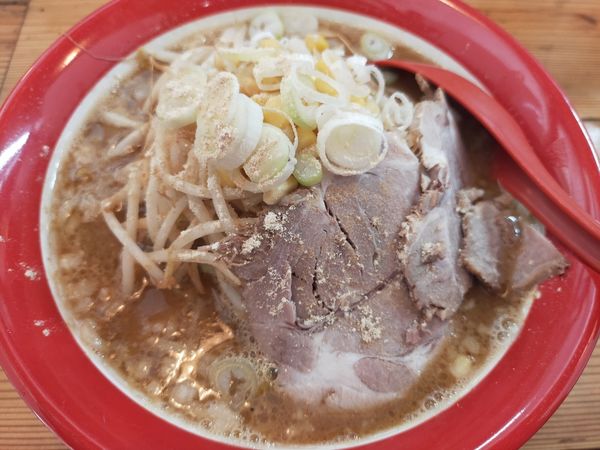 「海老味噌　野菜もりもり」@手打ち極太麺 ジョニーの味噌の写真