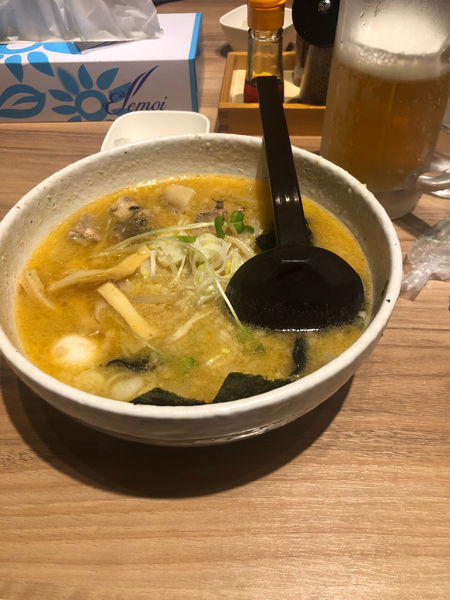 「味噌ラーメンミニ」@白樺山荘 北海道ラーメン道場店の写真