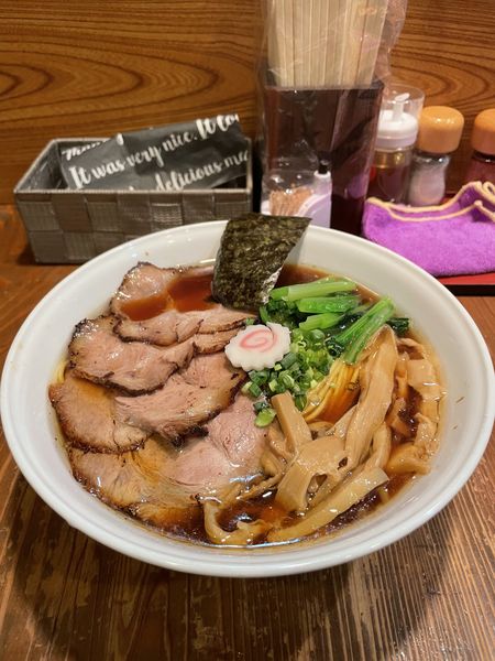 「あご出汁生姜醤油そば（大盛り&チャーシュー」@麺屋たつみ 喜心 狭山店の写真